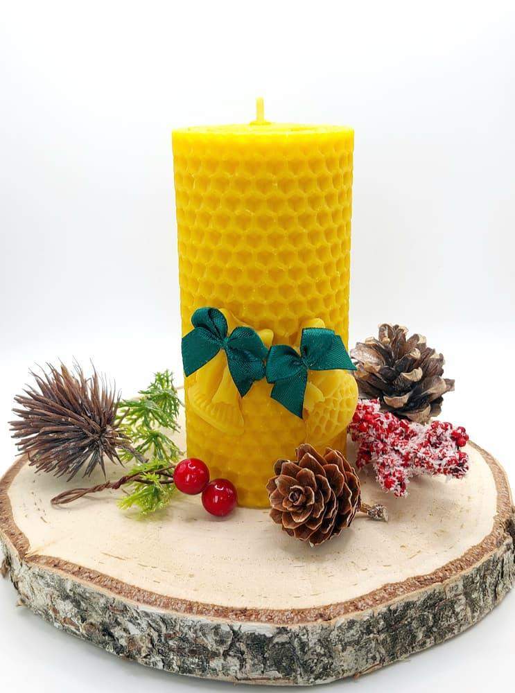 Świeca zwijana z węzy pszczelej DZWONKI 